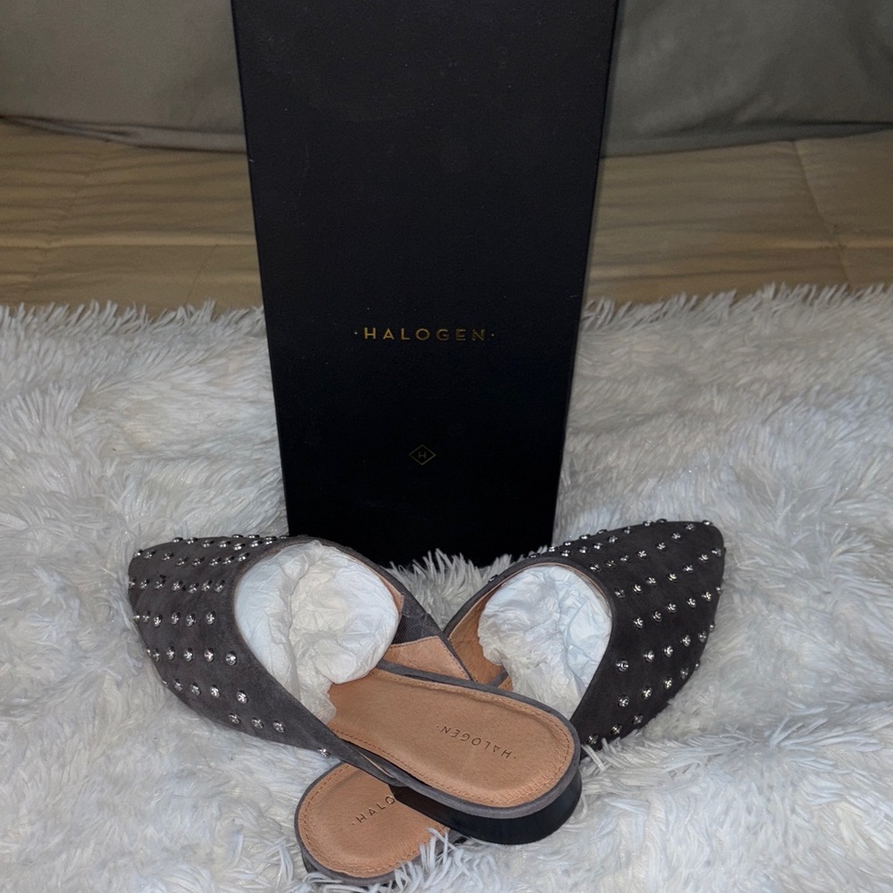 Halogen Black Studded Mules